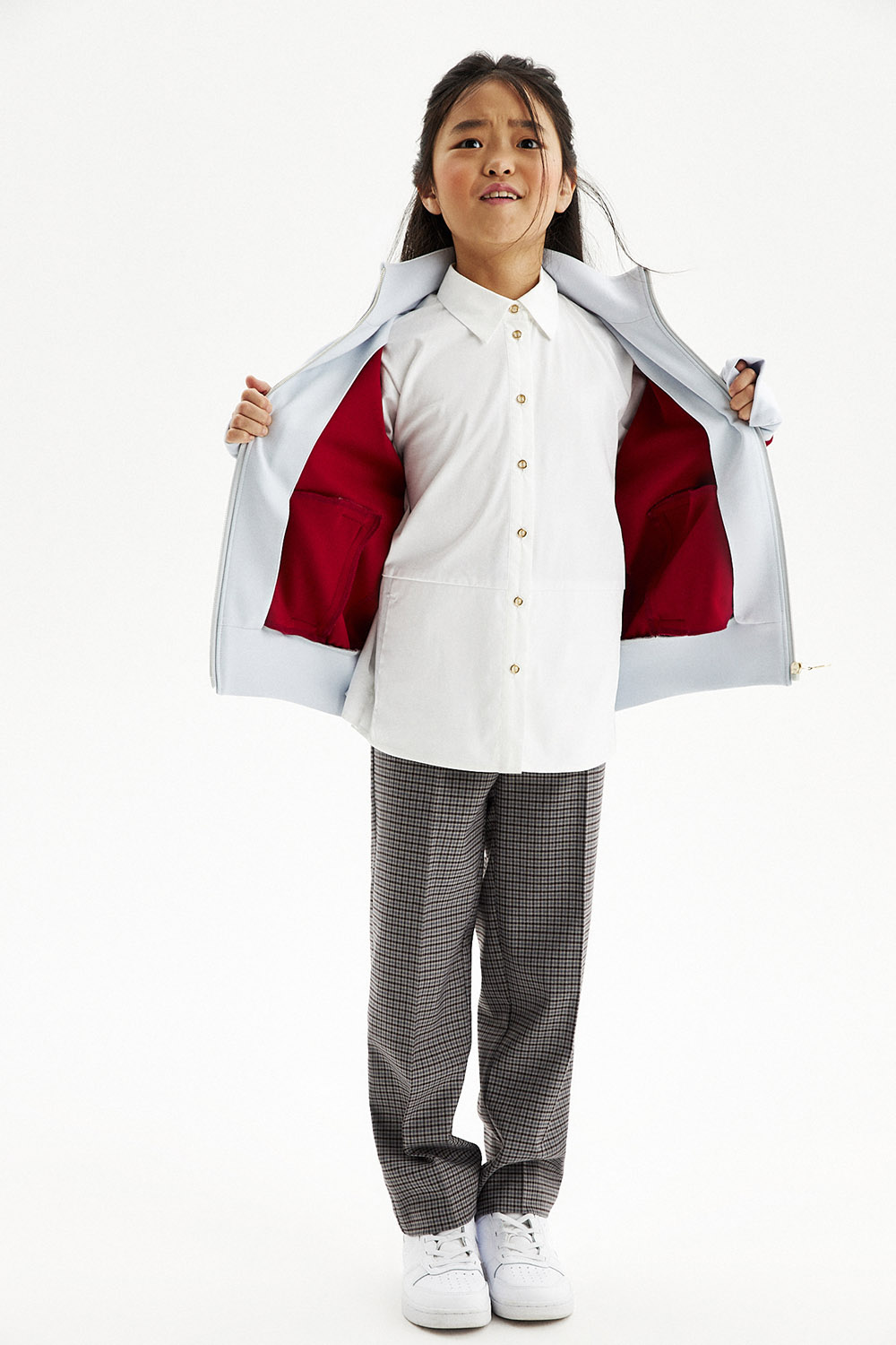 Толстовка в стиле color block из трикотажа milano jersey (SSLWG-228-24416-414) Silver Spoon