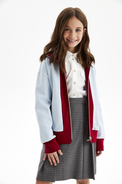 Толстовка в стиле color block из трикотажа milano jersey (SSLWG-228-24416-327) Silver Spoon
