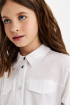 Трикотажная блузка с хлопковыми вставками на кнопках (SSFSG-228-22403-200) Silver Spoon
