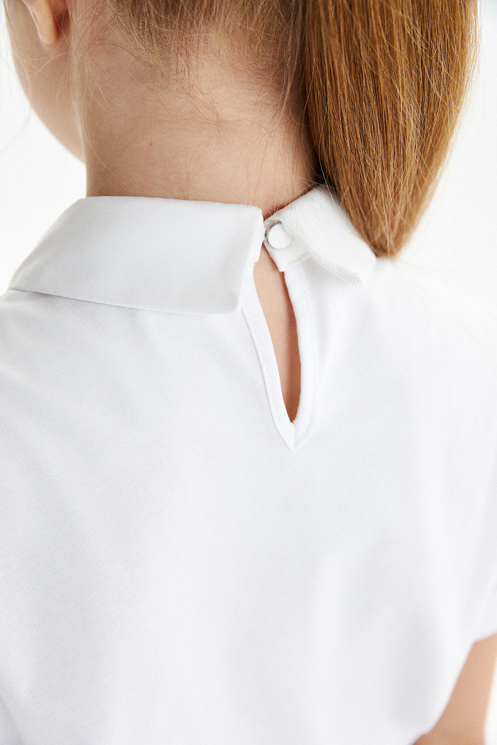 Трикотажная блузка с имитацией галстука (SSFSG-328-22901-200) Silver Spoon