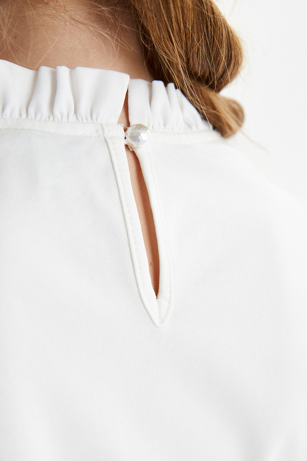 Трикотажная блузка с изящными рукавами (SSFSG-328-23014-201) Silver Spoon