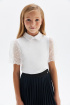 Трикотажная блузка с пышными рукавами (SSFSRG-128-22901-200) Silver spoon