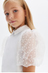 Трикотажная блузка с пышными рукавами (SSFSRG-128-22901-200) Silver spoon