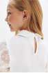 Трикотажная блузка с пышными рукавами (SSFSRG-128-22901-200) Silver spoon