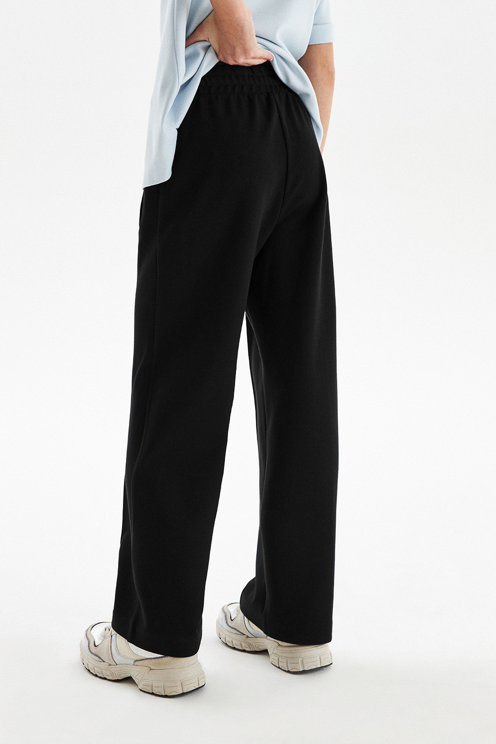 Трикотажные широкие брюки с эластичной талией (SSFSG-328-26037-112) Silver Spoon