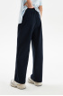 Трикотажные широкие брюки с эластичной талией