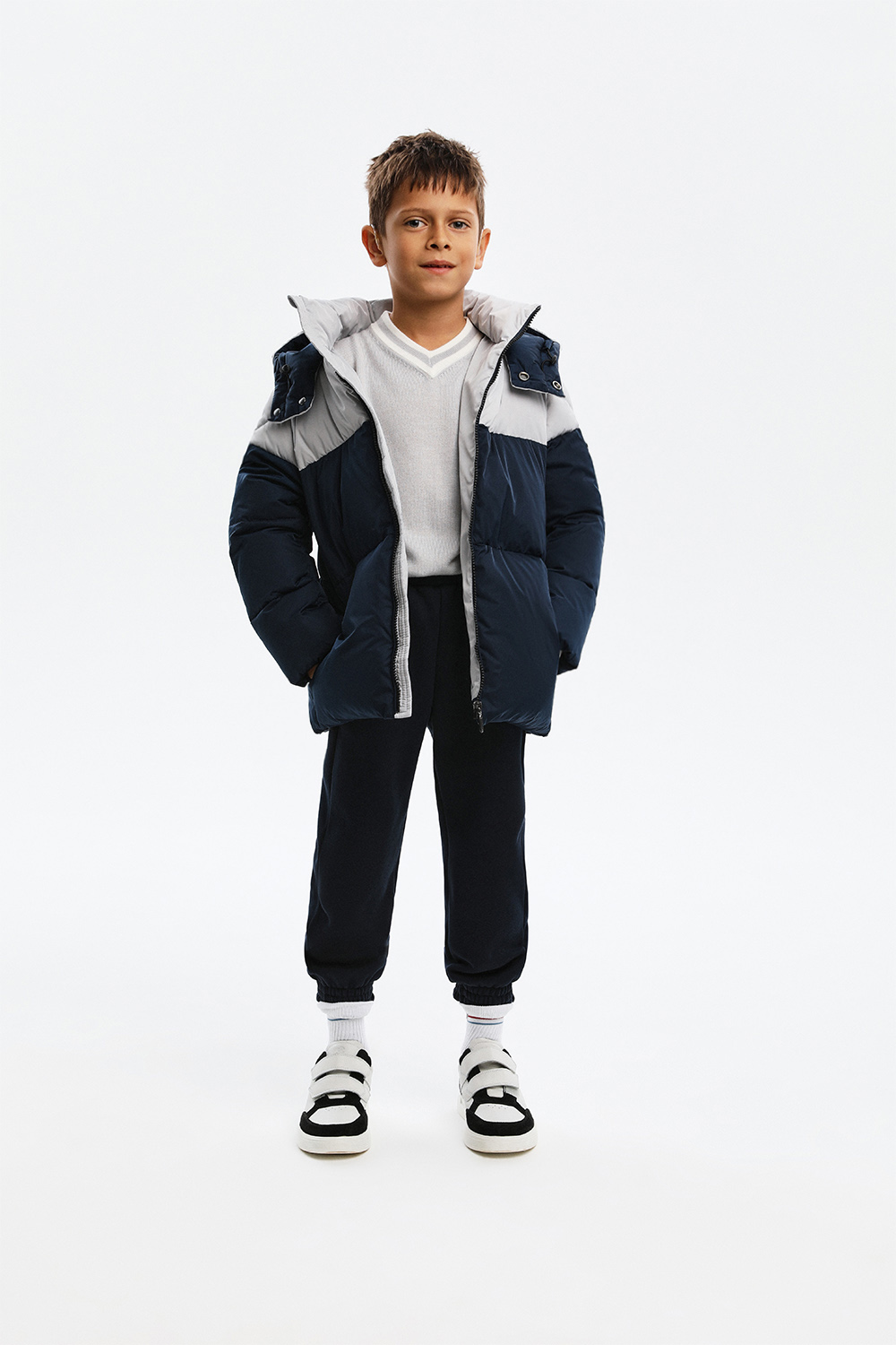 Утепленная куртка в стиле "Color block" (SULWB-326-10103-309) Silver spoon