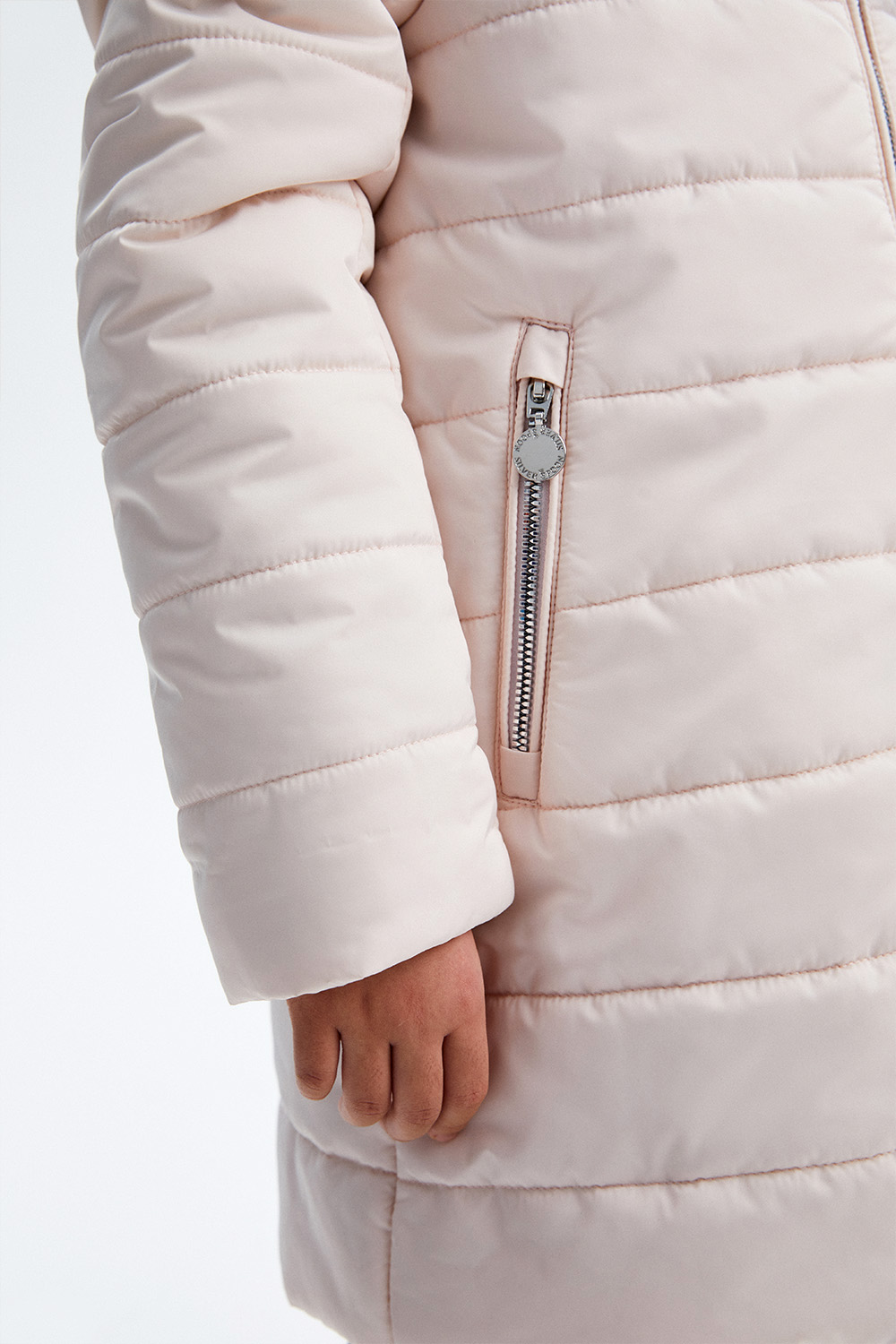 Утепленное пальто с капюшоном (SULWG-326-20310-401) Silver Spoon