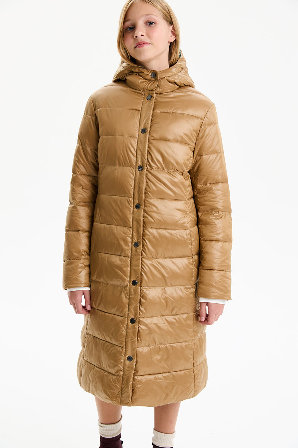 Утепленное пальто с контрастной подкладкой (SULWG-326-20312-701) Silver spoon