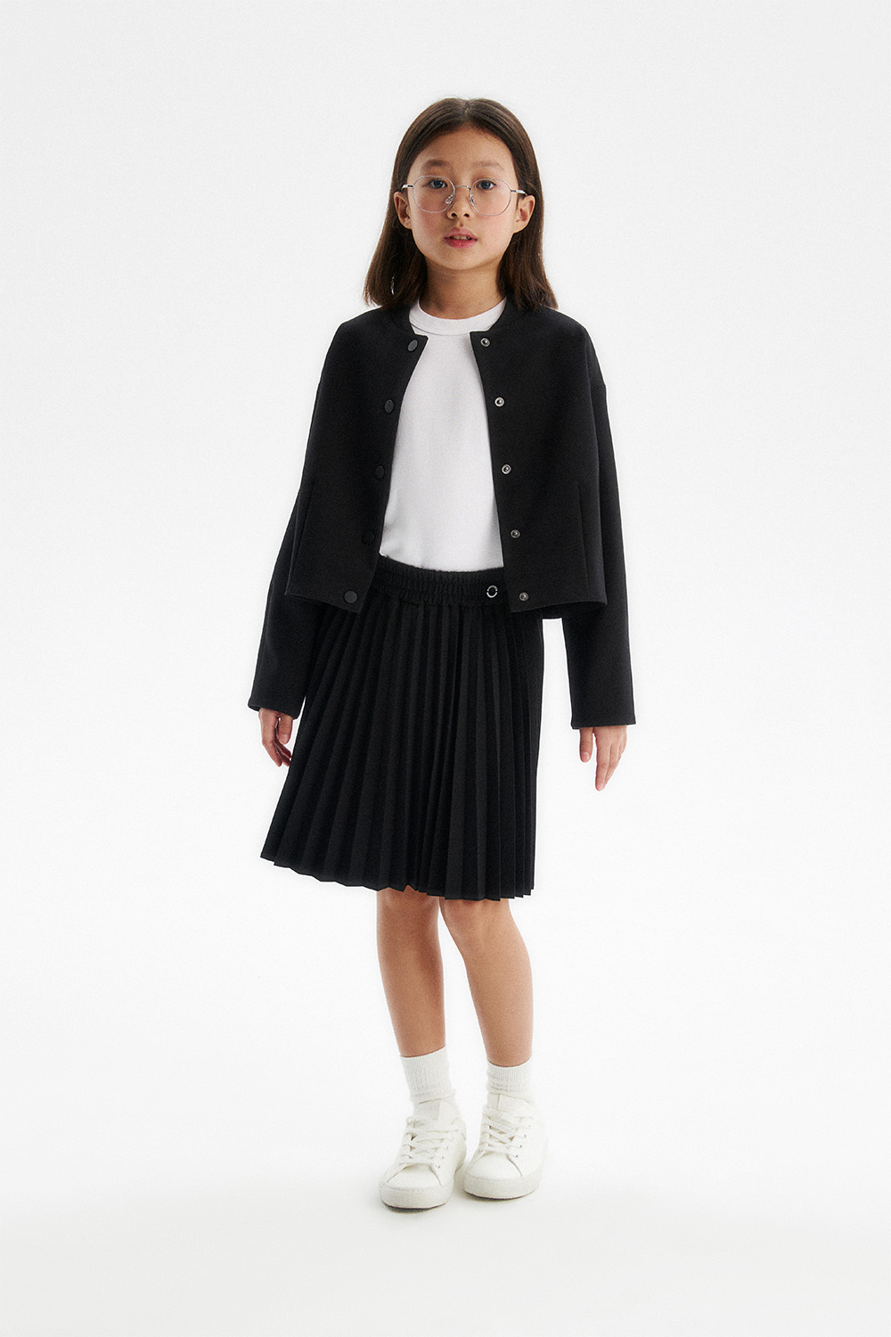 Юбка-гофре с эластичным поясом (SSFSG-529-26826N-101) Silver spoon