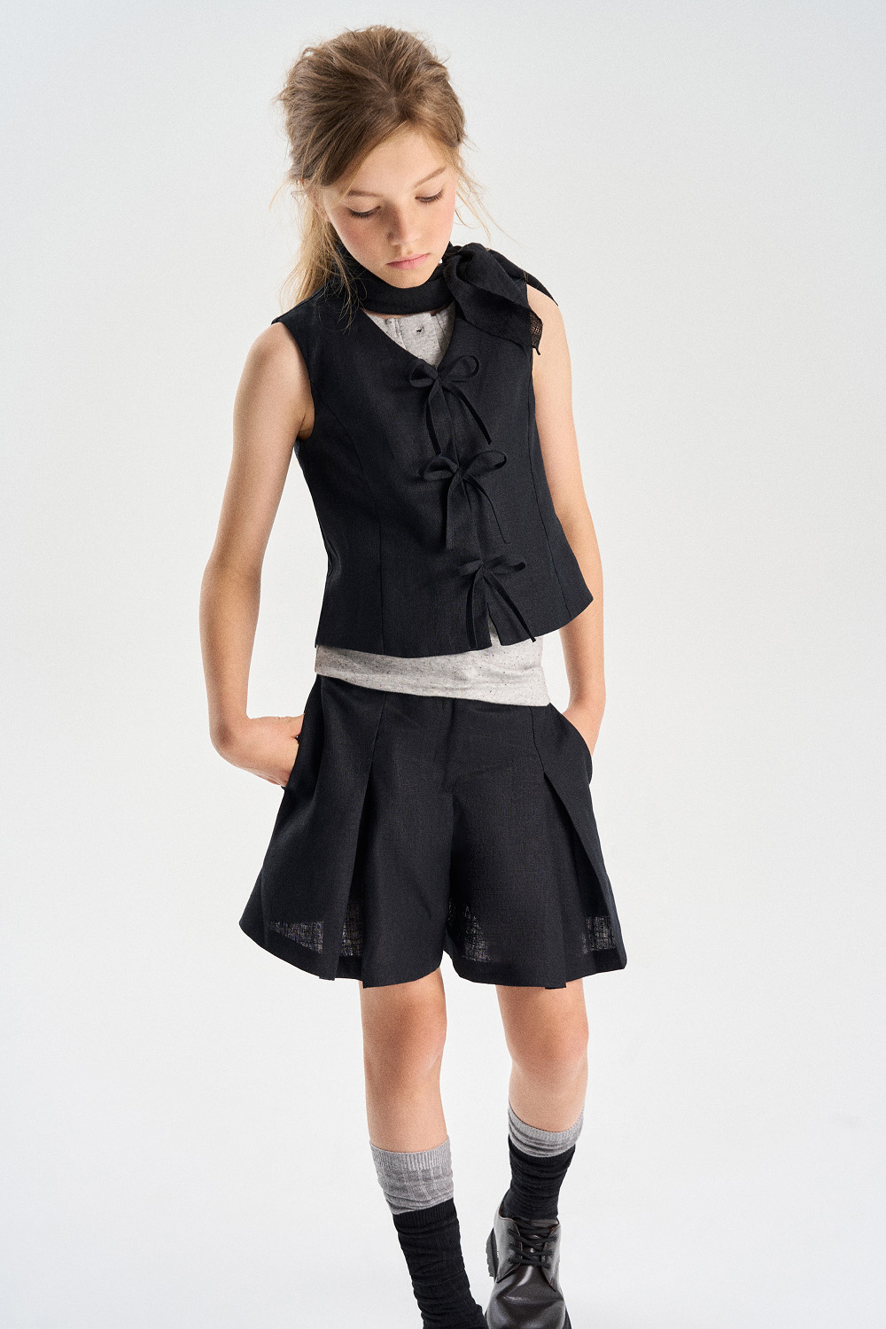 Юбка-шорты из 100% льна (SNFSG-629-27415-181) Silver spoon