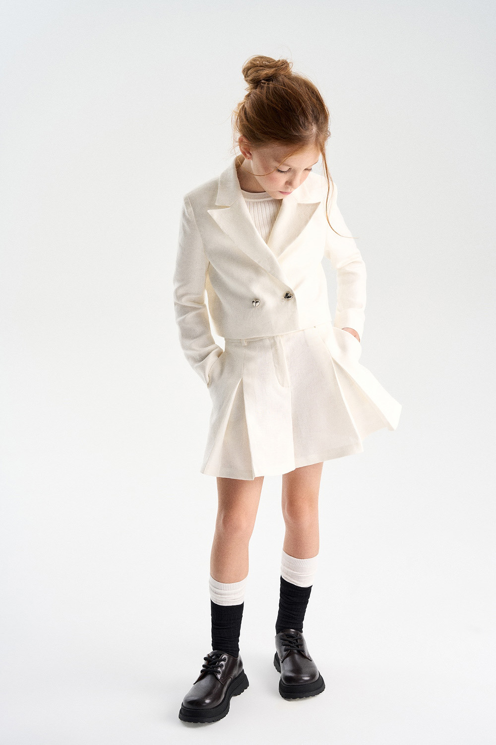 Юбка-шорты из 100% льна (SNFSG-629-27415-219) Silver spoon