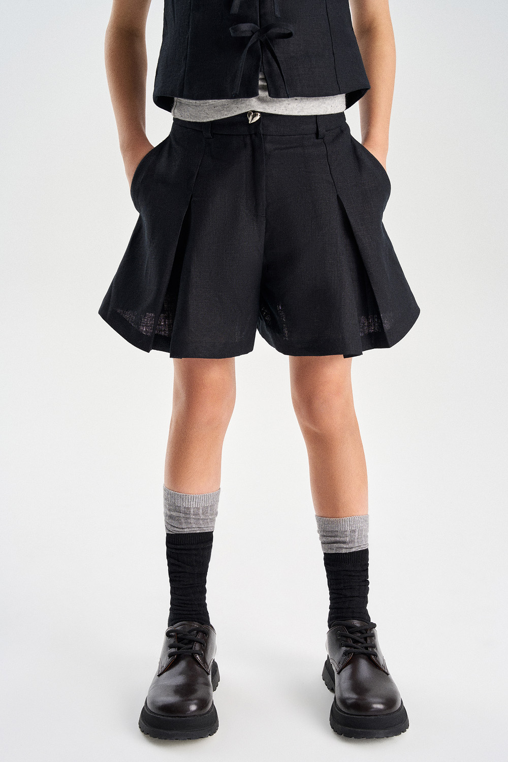 Юбка-шорты из 100% льна (SNFSG-629-27415-181) Silver spoon