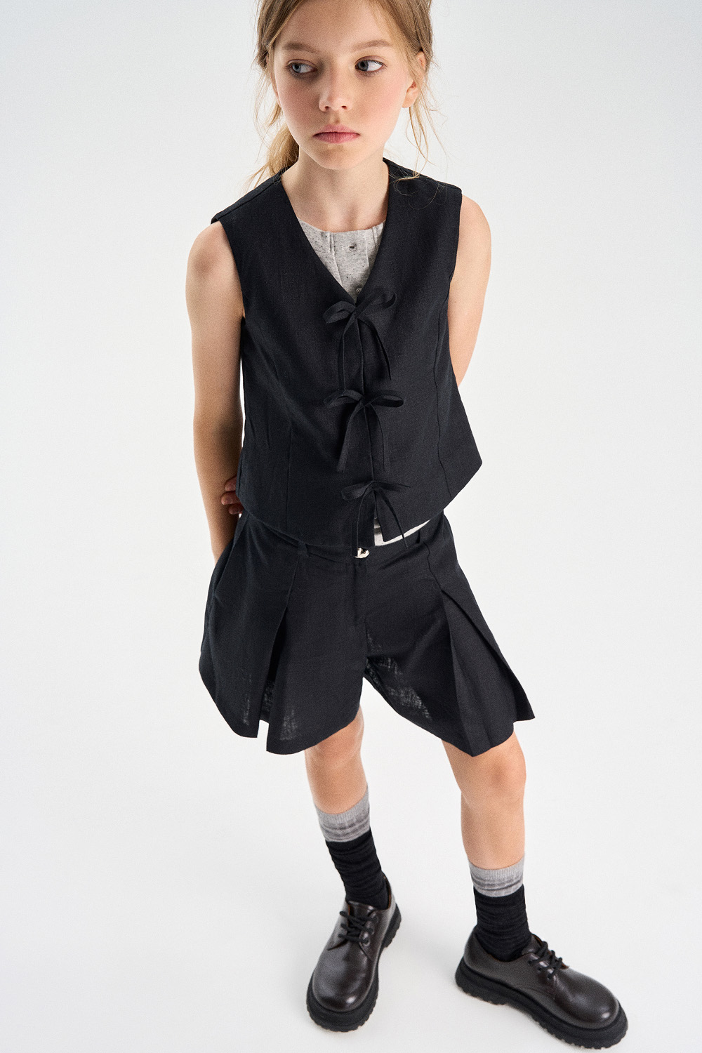 Юбка-шорты из 100% льна (SNFSG-629-27415-181) Silver spoon