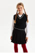 Юбка в складку из Milano jersey (SSFSG-528-26828-112) Silver spoon