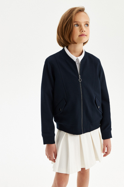 Жакет-бомбер из трикотажа milano jersey (SSFSG-228-23203-309) Silver spoon