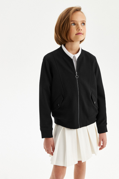 Жакет-бомбер из трикотажа milano jersey (SSFSG-228-23203-112) Silver spoon