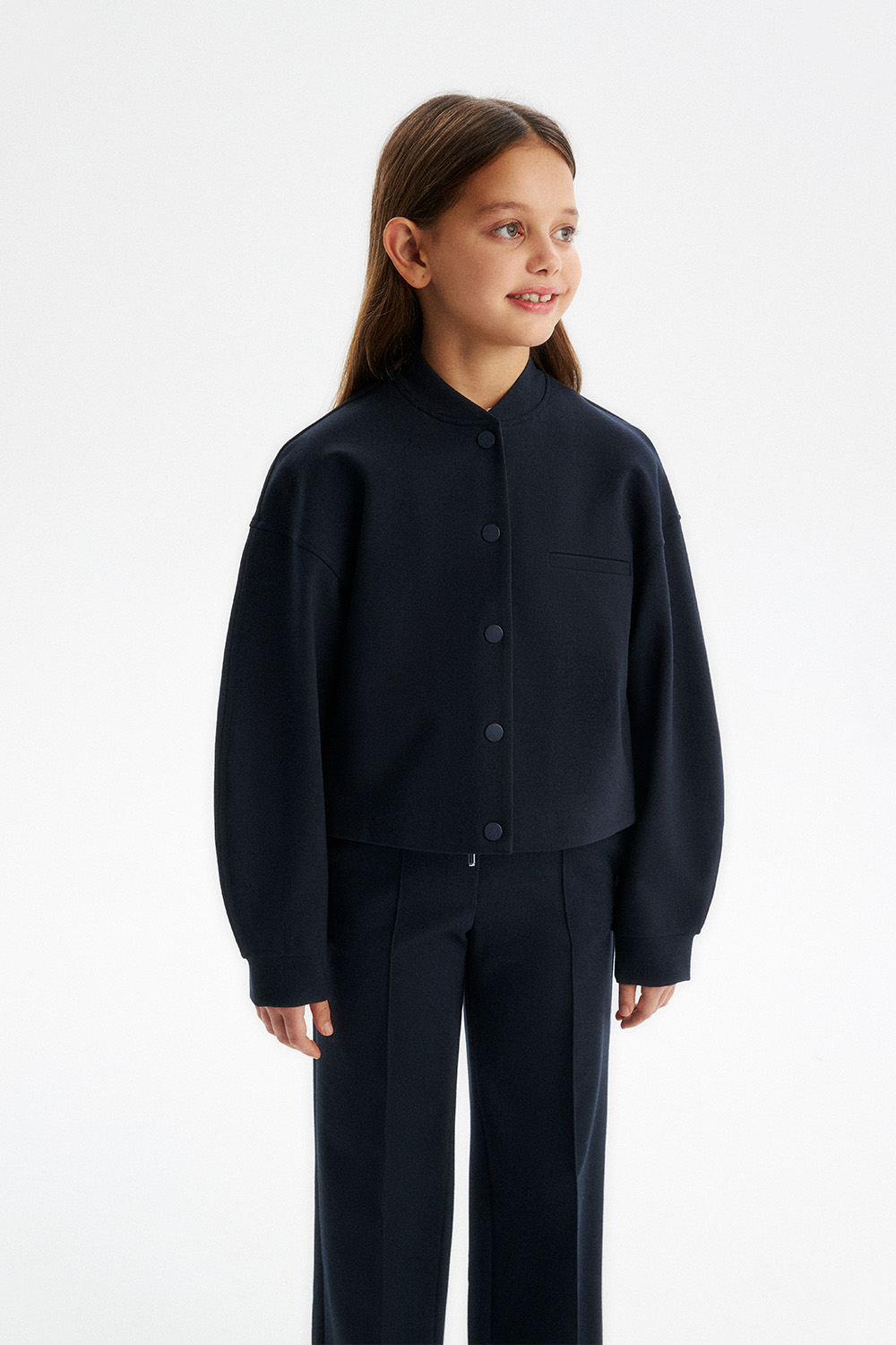 Жакет-бомбер из трикотажа Milano jersey (SSFSG-528-23215-309) Silver spoon