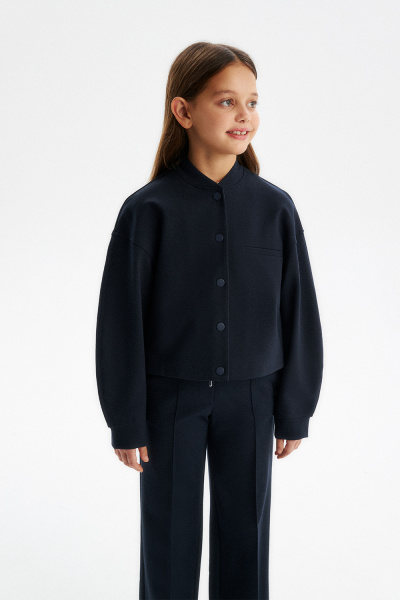 Жакет-бомбер из трикотажа Milano jersey (SSFSG-528-23215-309) Silver spoon