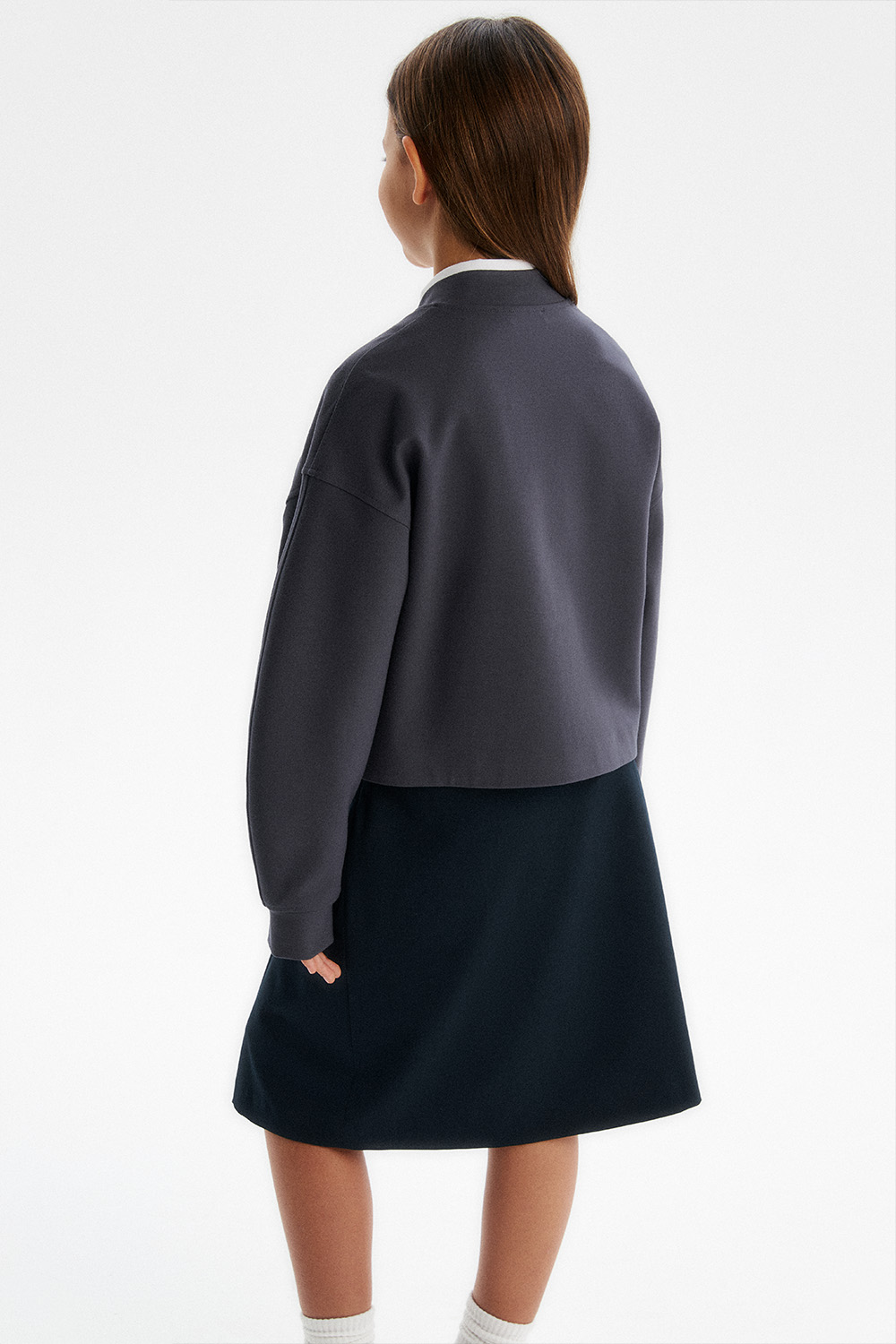 Жакет-бомбер из трикотажа Milano jersey (SSFSG-528-23215-821) Silver spoon
