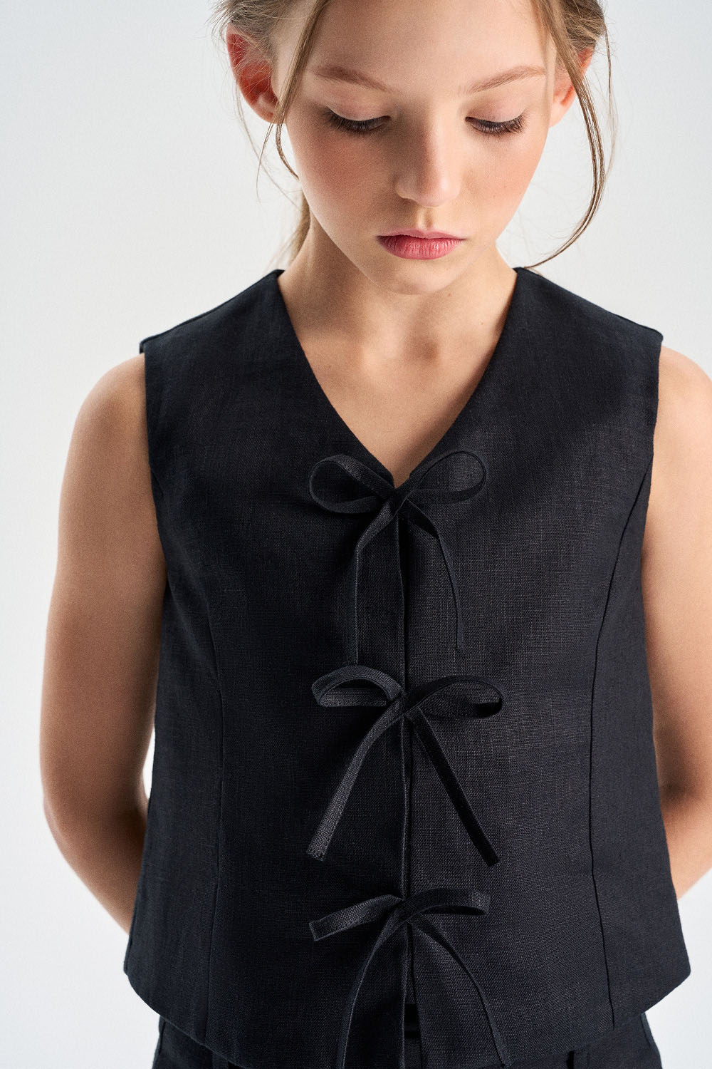 Жилет из 100% льна (SNFSG-629-23309-181) Silver spoon