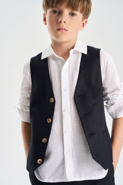 Жилет из 100% льна (SNFSB-649-13303-181) Silver spoon