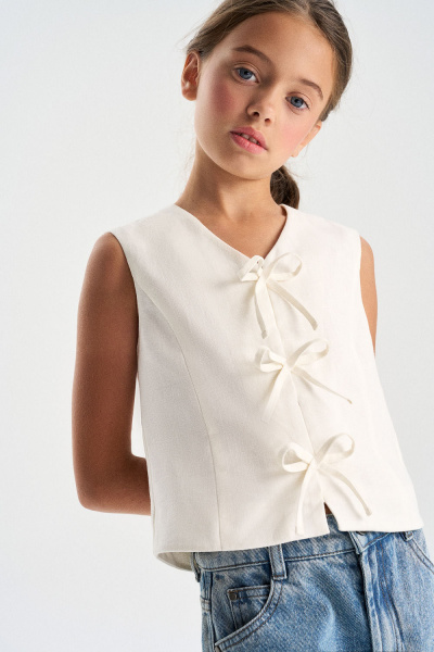 Жилет из 100% льна (SNFSG-629-23309-219) Silver spoon