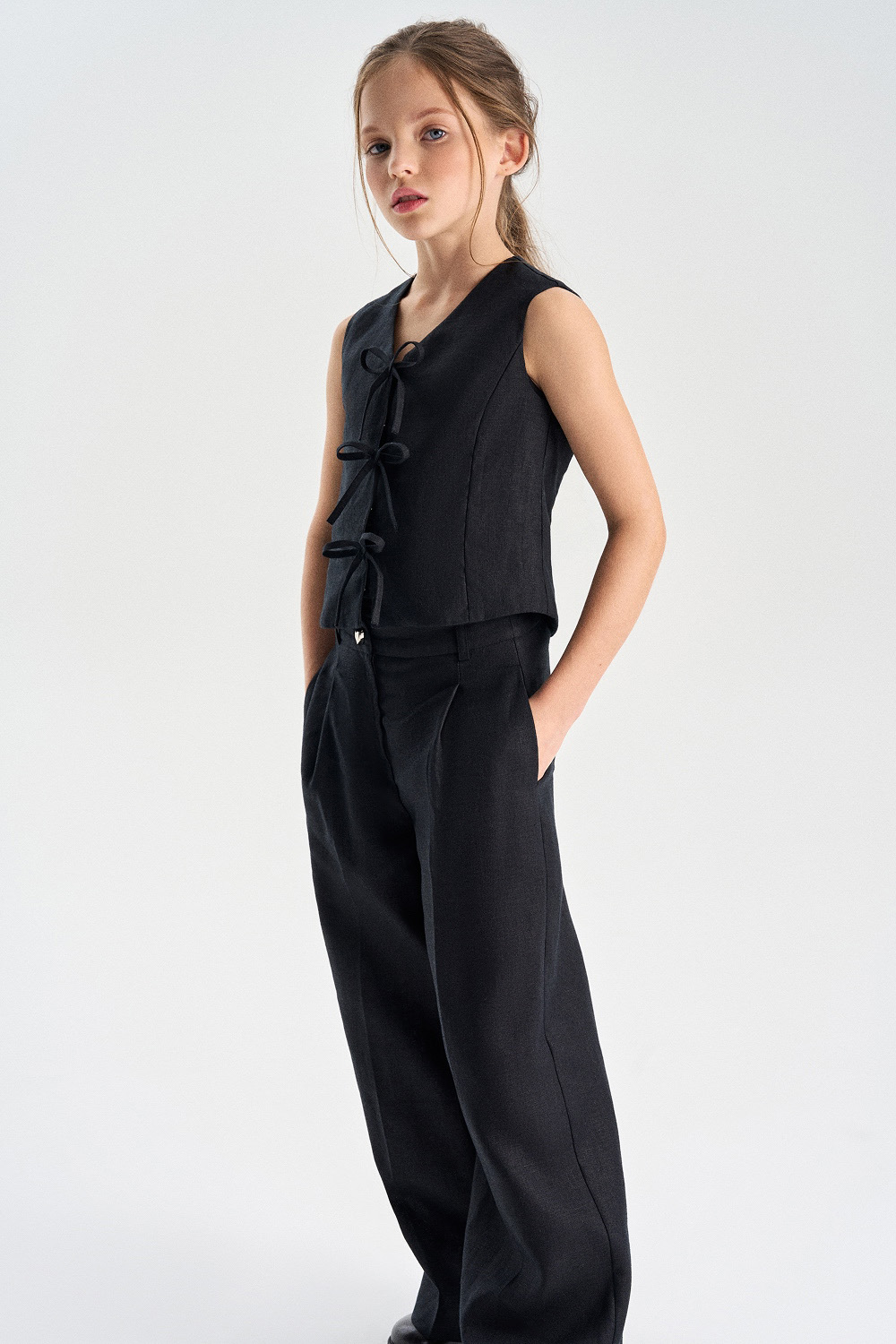 Жилет из 100% льна (SNFSG-629-23309-181) Silver spoon