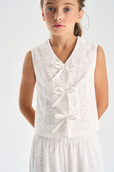 Жилет из шитья-ришелье (SNFSG-629-23317-214) Silver spoon