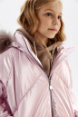 Зимняя куртка с натуральным мехом из блестящей ткани (PUFWG-126-20111-423) Silver spoon