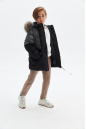 Зимняя удлиненная куртка с натуральным мехом (PUFWB-026-10101-181) Silver spoon